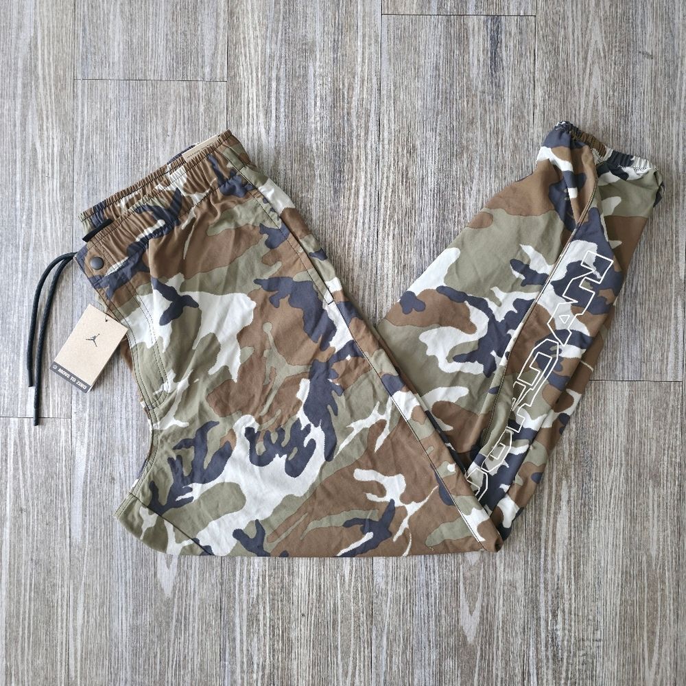 Nike Air Jordan MVP Light Olive/Sail Camo Athletic Pants Joggers Men's Size L
